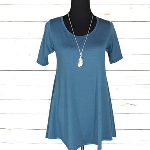 LuLaRoe Solid Aegean Blue Perfect T Size XXS